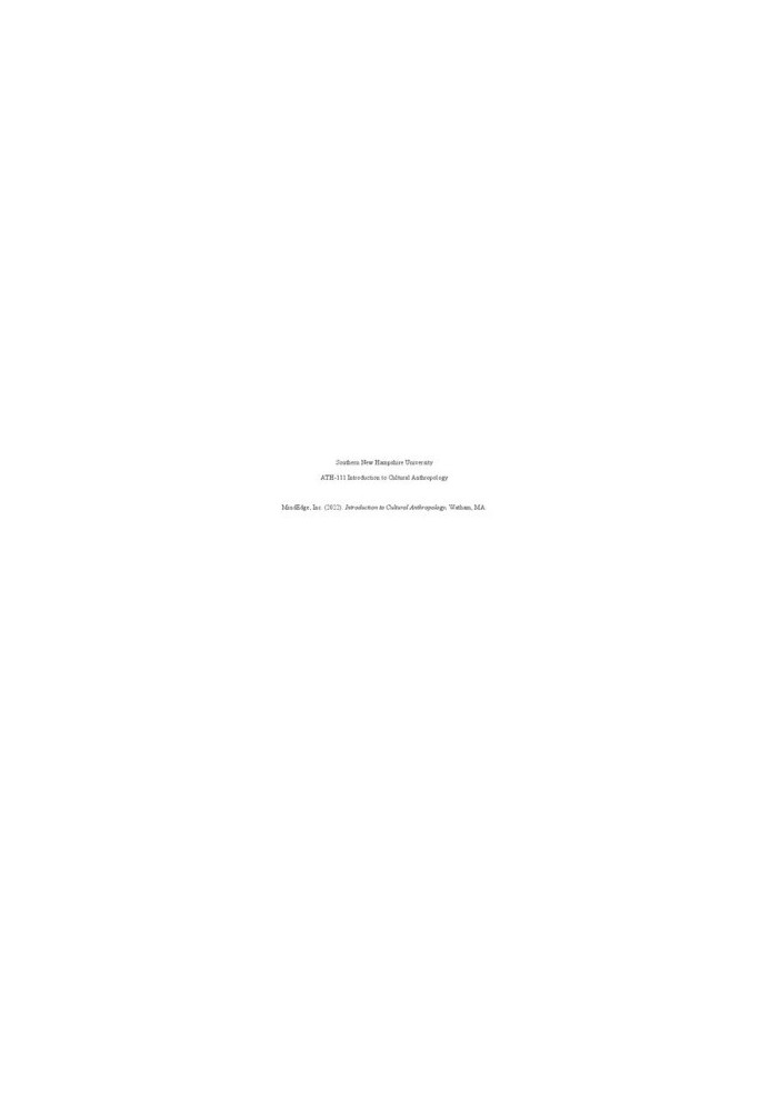 Introduction to Cultural Anthroplogy