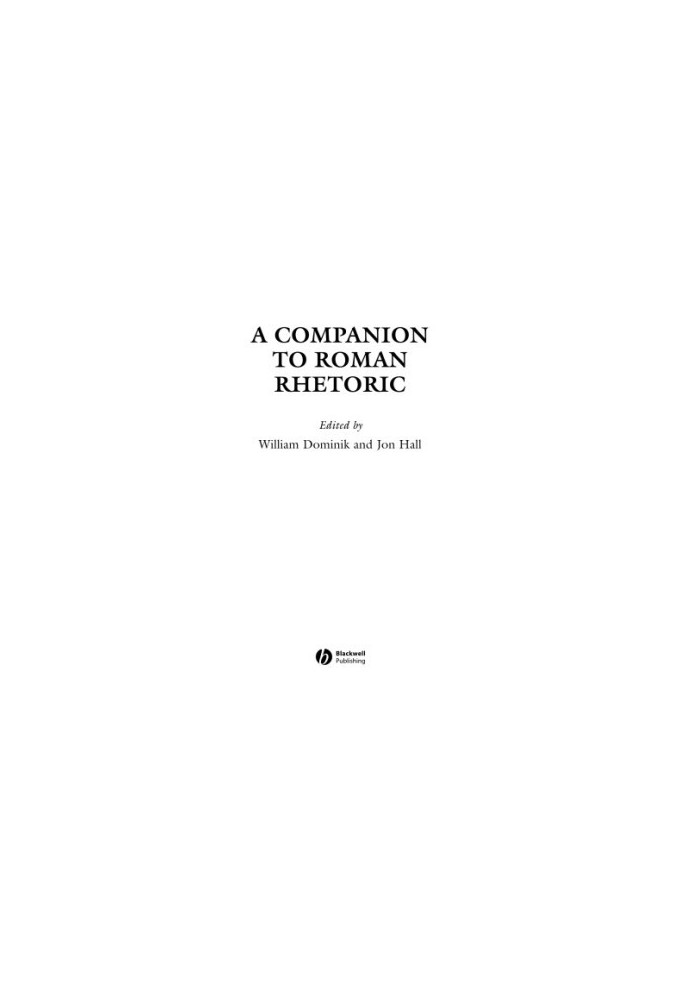 A companion to Roman rhetoric
