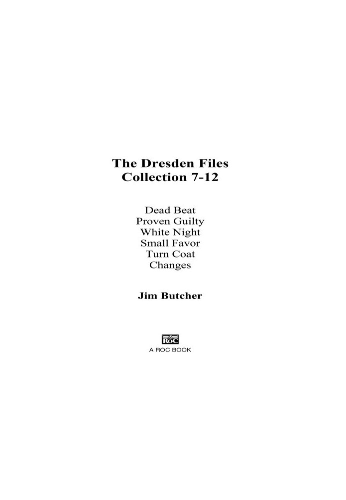 The Dresden Files Collection 7-12
