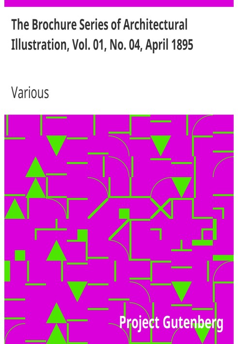 Серія брошур архітектурної ілюстрації, том. 01, № 04, квітень 1895 Візантійсько-романські вікна в Південній Італії