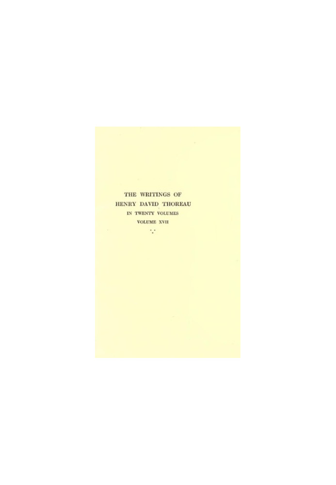 The Writings of Henry David Thoreau in 20 Volumes