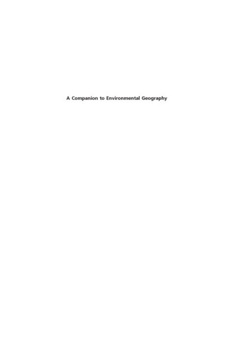 A companion to environmental geography