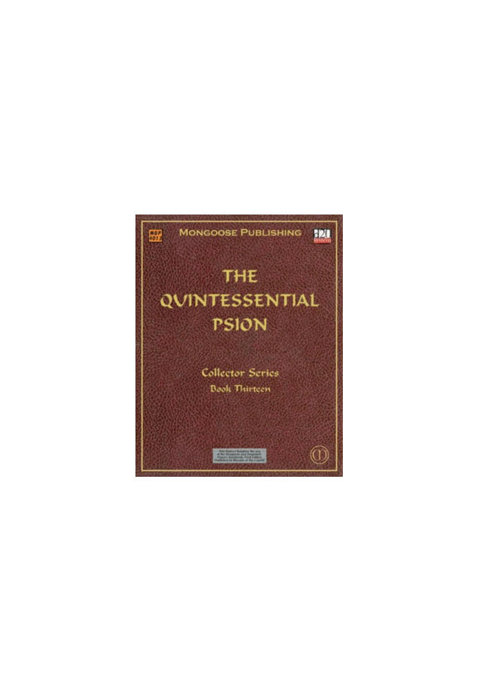 The Quintessential Psion (Dungeons & Dragons d20 Fantasy Roleplaying)