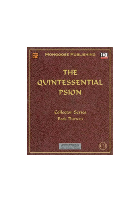 The Quintessential Psion (Dungeons & Dragons d20 Fantasy Roleplaying)