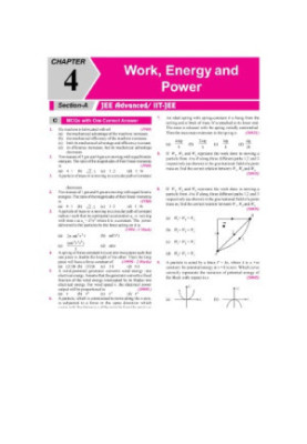 Work Energy and Power IIT JEE Chapter wise Solution 1978 to 2017 along with AIEEE IIT JEE main