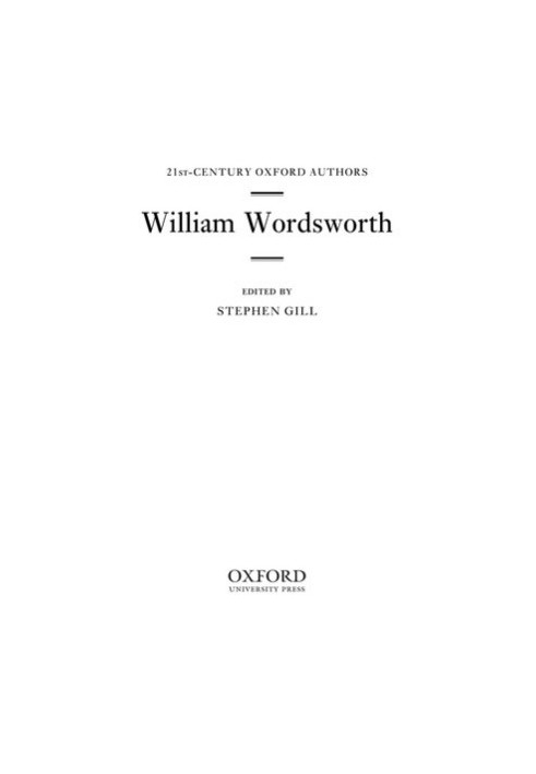 William Wordsworth: 21st-Century Oxford Authors