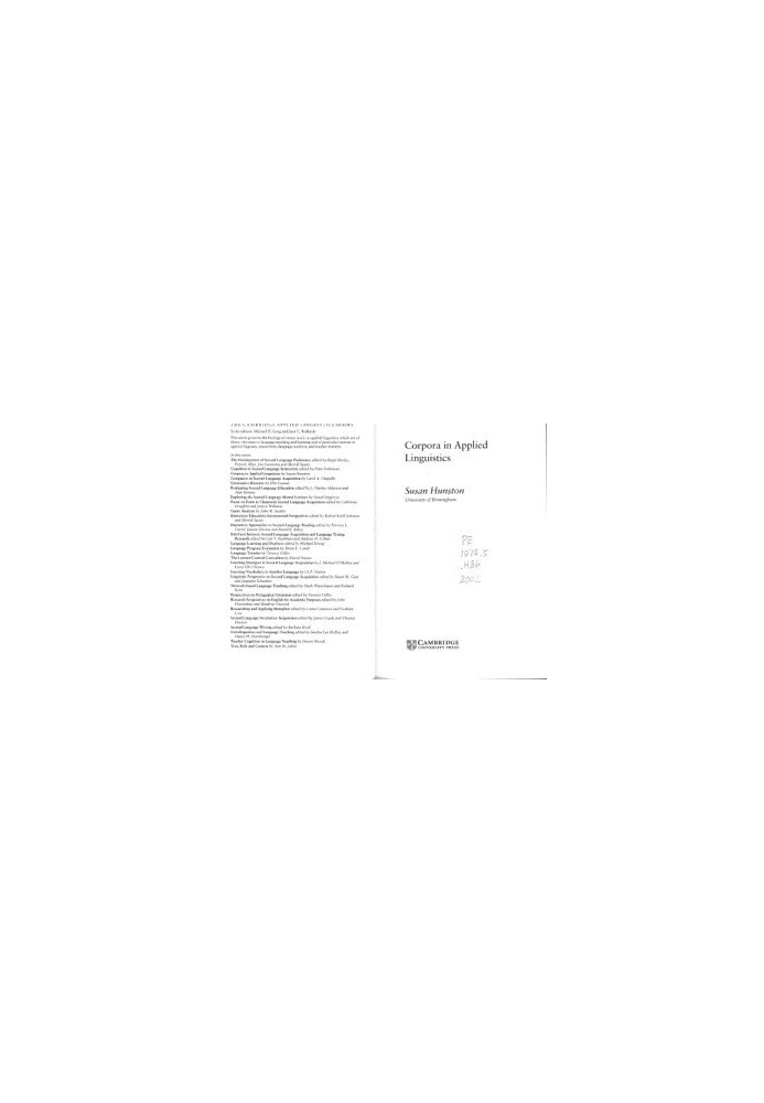 Corpora in Applied Linguistics