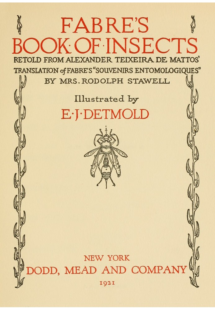 Fabre's Book of Insects