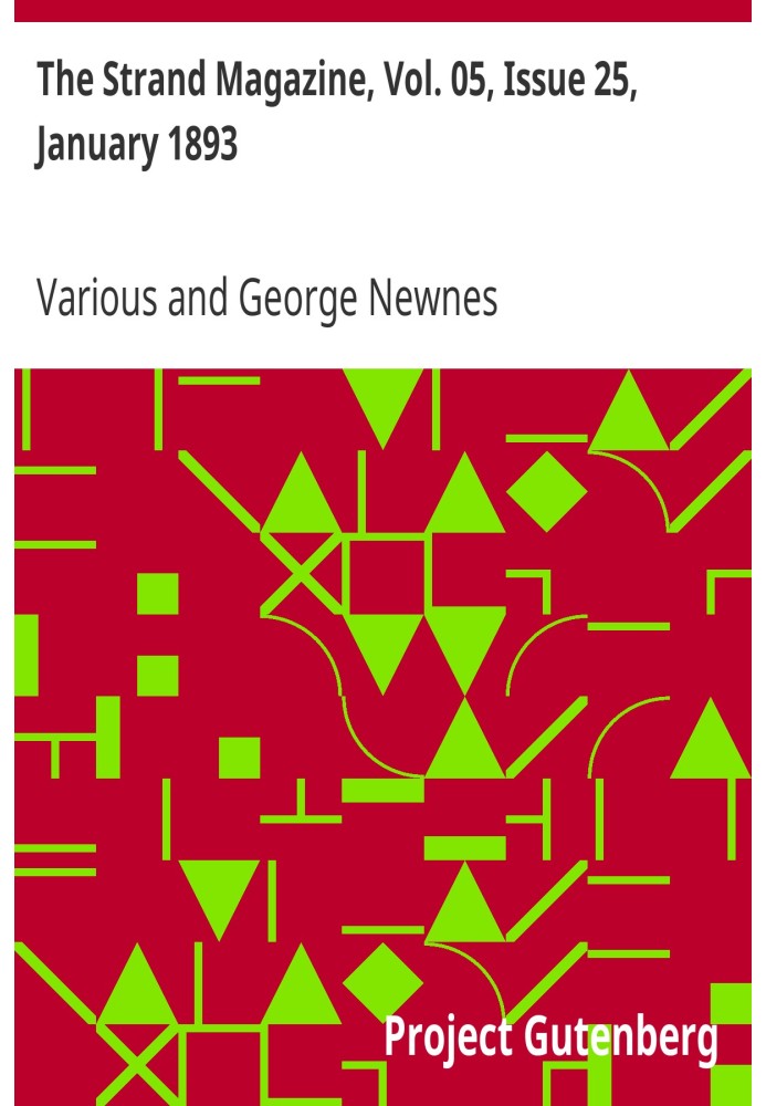 Журнал Strand, Vol. 05, выпуск 25, январь 1893 г., иллюстрированный ежемесячный журнал