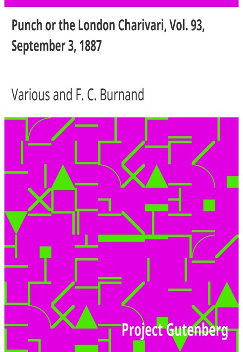 Punch or the London Charivari, Vol. 93, September 3, 1887