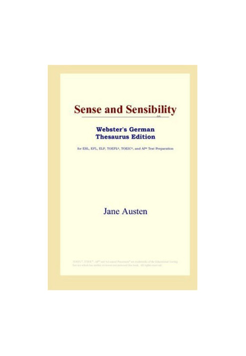 Sense and Sensibility (Webster's German Thesaurus Edition)