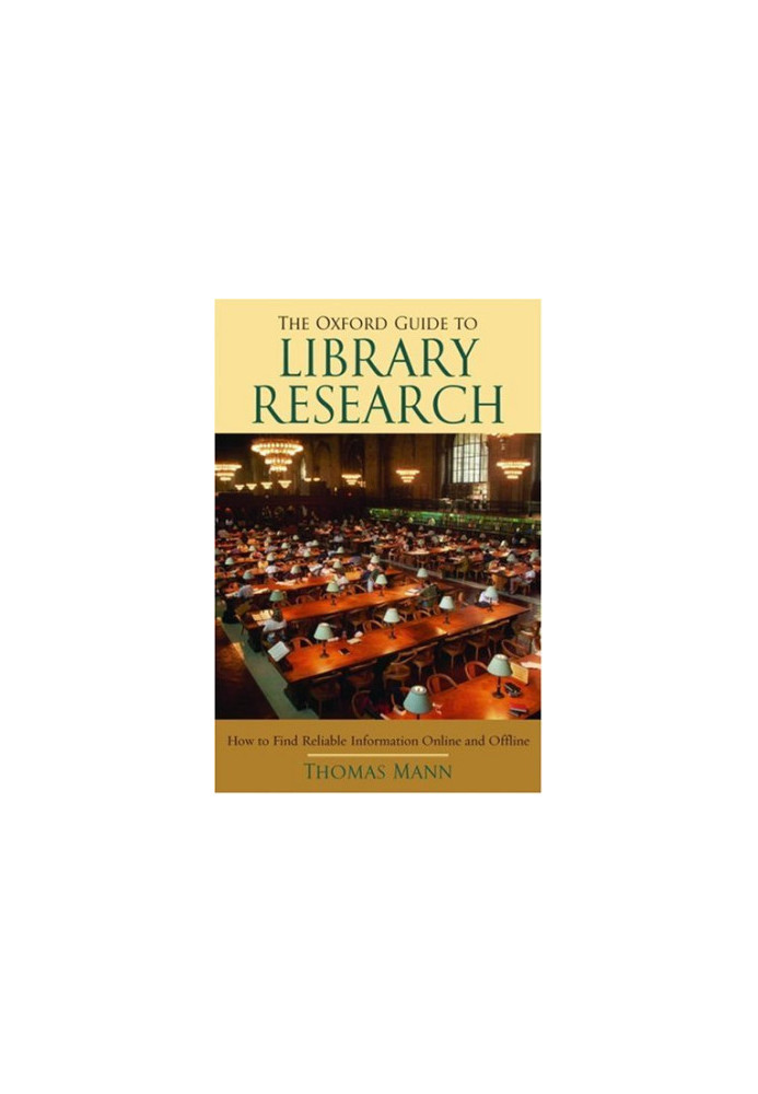The Oxford Guide to Library Research