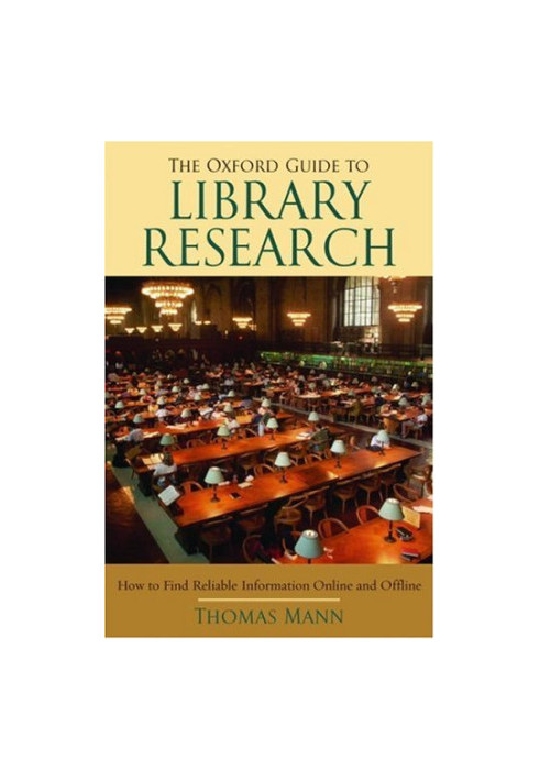 The Oxford Guide to Library Research