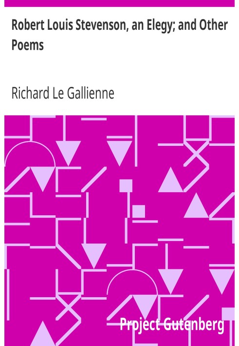 Роберт Луїс Стівенсон, Елегія; та інші вірші
