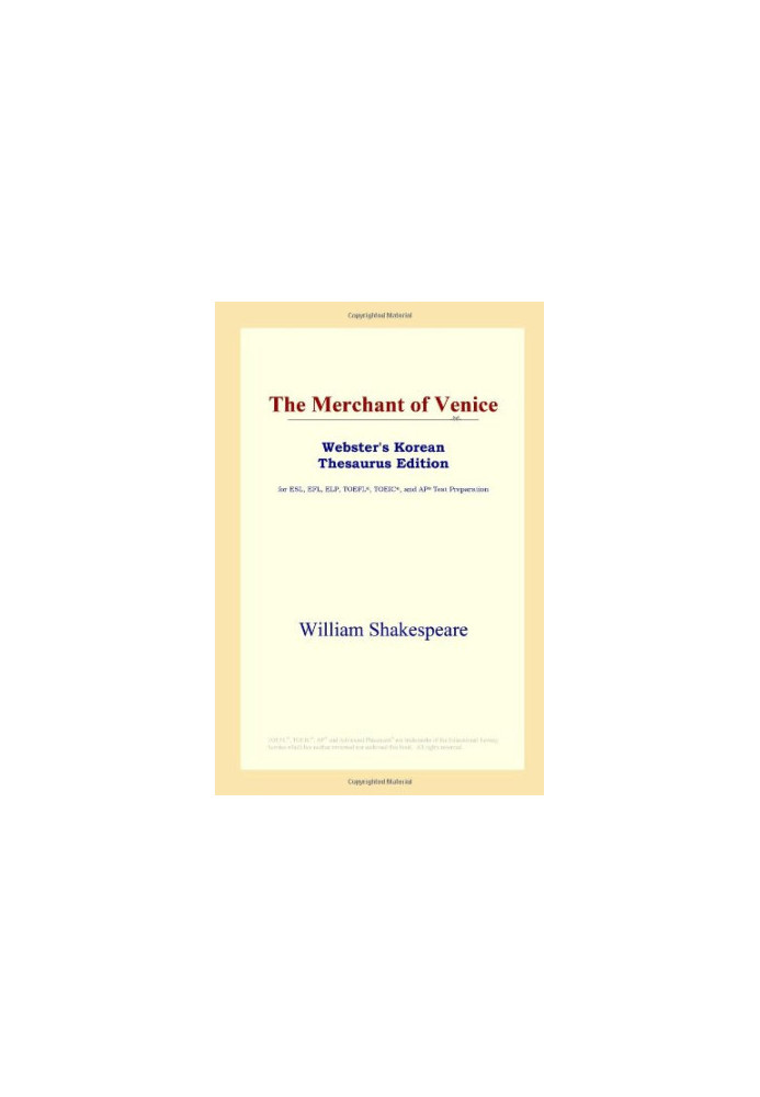 The Merchant of Venice (Webster's Korean Thesaurus Edition)