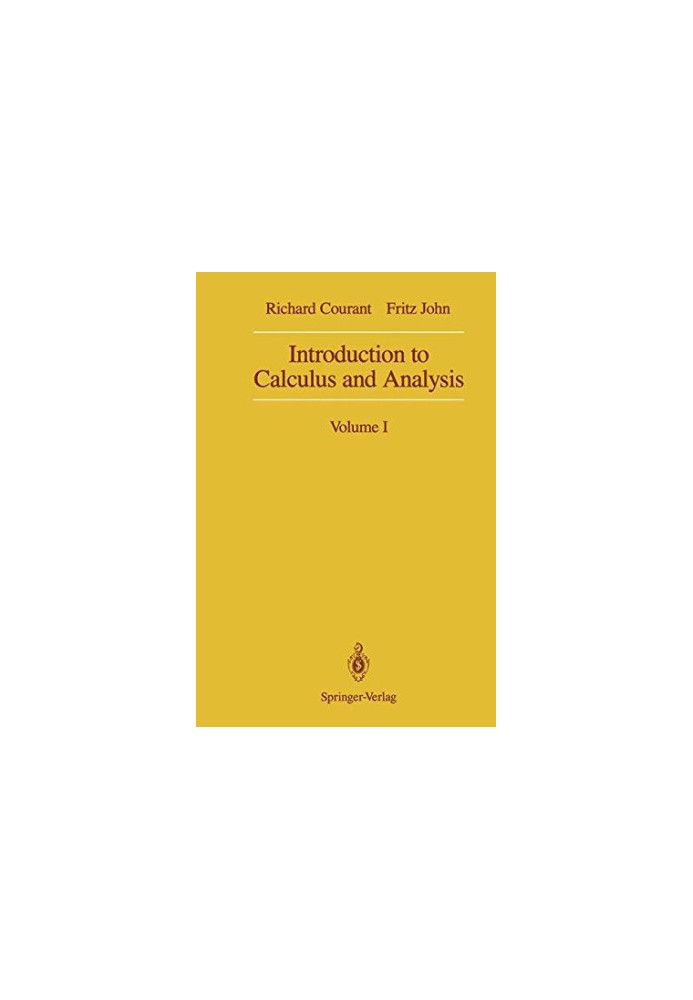 Introduction to Calculus and Analysis. Vol.1