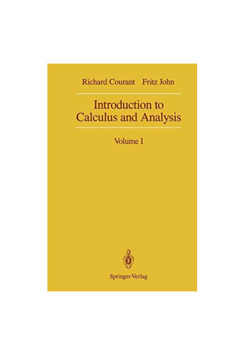 Introduction to Calculus and Analysis. Vol.1