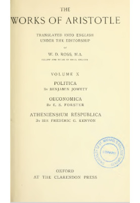 The Works of Aristotle, Volume 10