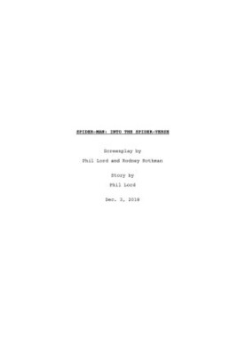 Spider-Man Into The Spider-verse Screenplay