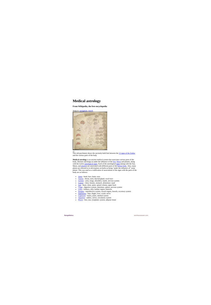 Medical astrology