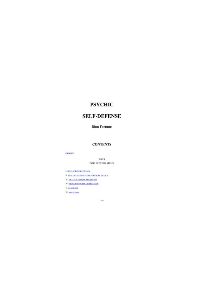 Psychic Self-Defense