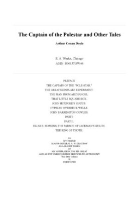 The Captain of the Polestar and Other Tales