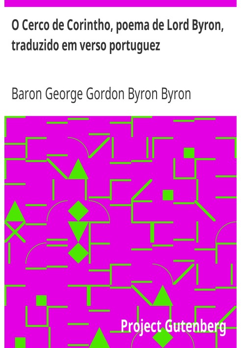 Облога Коринфа, поема лорда Байрона, перекладена португальською мовою
