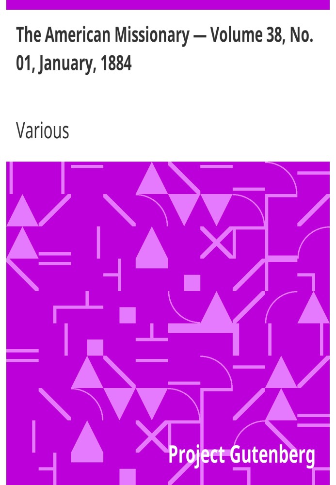 Американський місіонер — том 38, № 01, січень 1884 р
