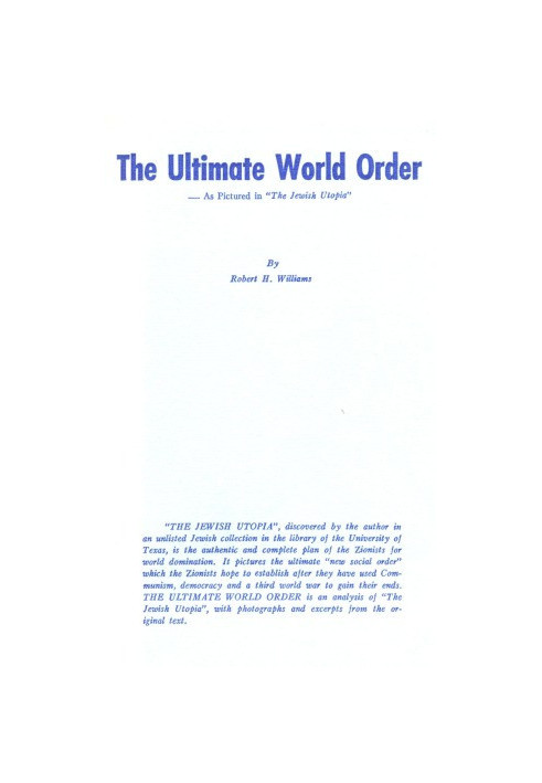 The Ultimate World Order