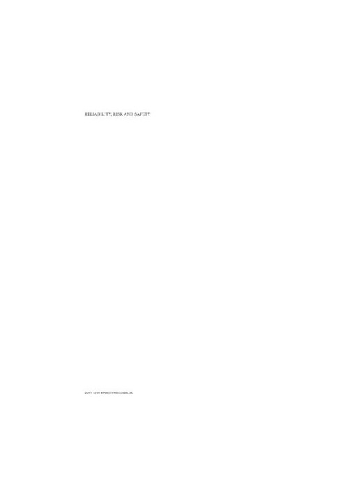 Reliability, risk, and safety : theory and applications : proceedings of the European Safety and Reliability Conference, ESRE