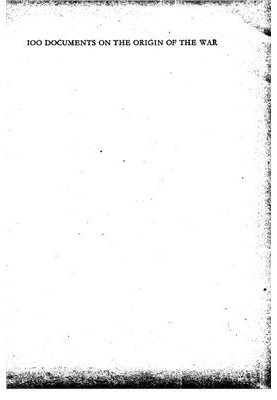 100 Documents on the origin of the war