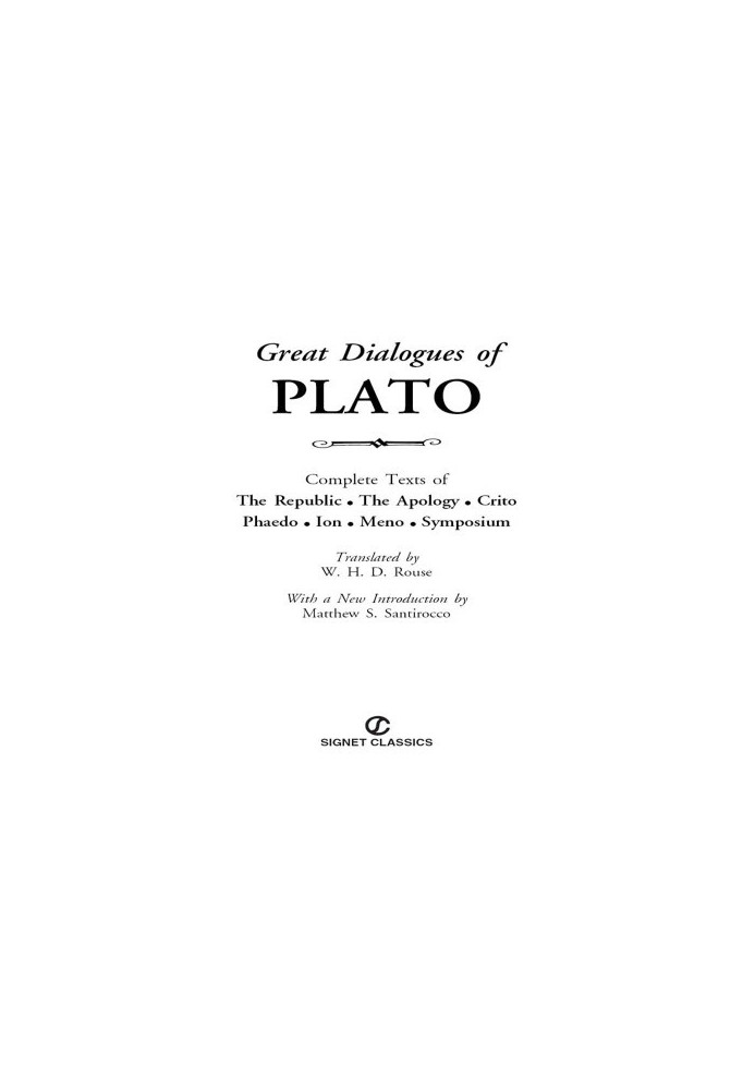 Great Dialogues of Plato