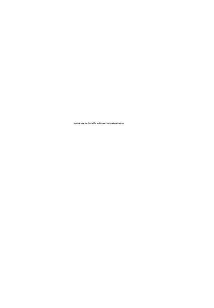 Iterative learning control for multi-agent systems coordination