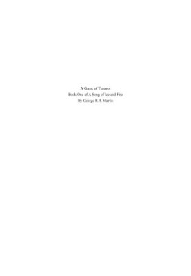 A Song of Ice and Fire 1 3