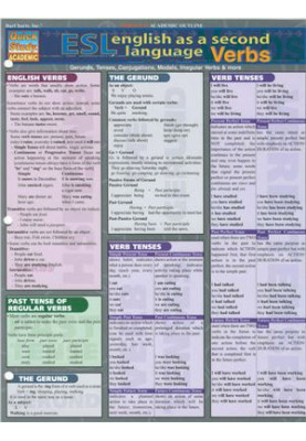 BarCharts QuickStudy ESL English As A Second Language Verbs