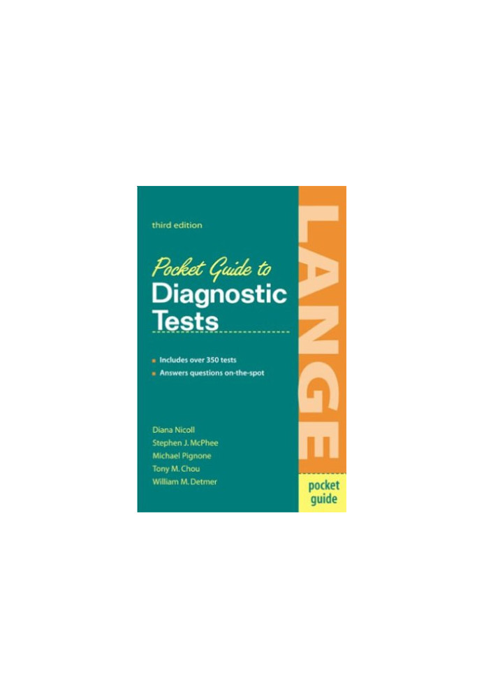 Pocket Guide to Diagnostic Tests, 3rd Edition (Lange Medical Books)