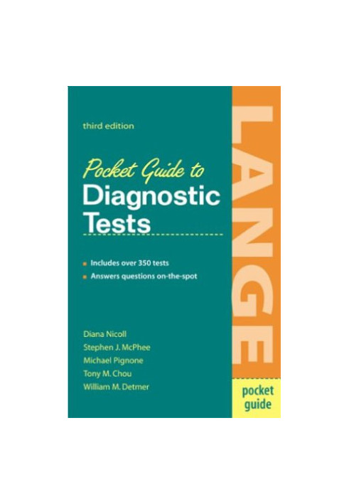 Pocket Guide to Diagnostic Tests, 3rd Edition (Lange Medical Books)