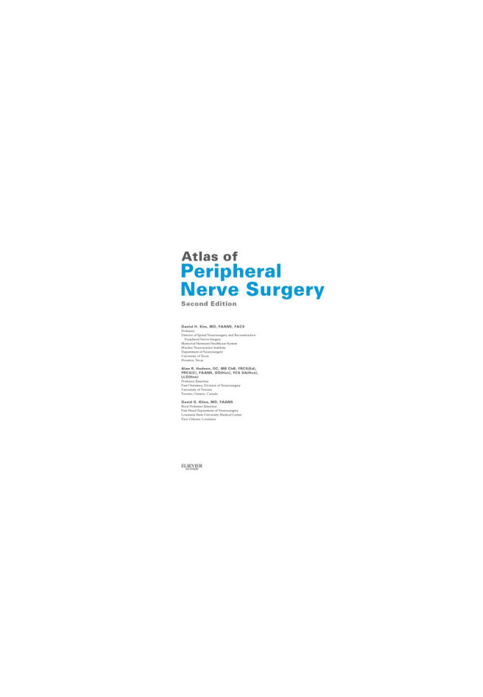 Atlas of peripheral nerve surgery