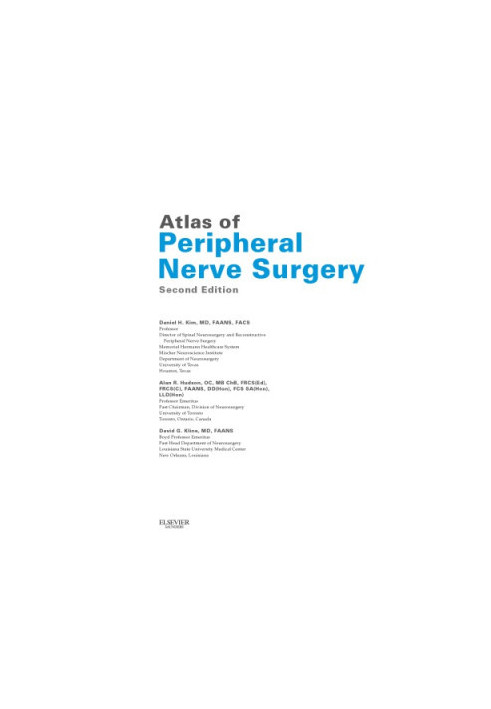 Atlas of peripheral nerve surgery