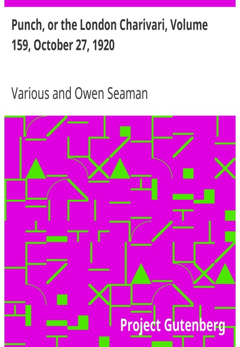 Панч, або Лондонський чаріварі, том 159, 27 жовтня 1920 р