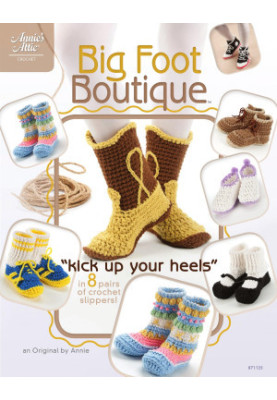 Big Foot Boutique: "Kick Up Your Heels" in 8 Pairs of Crochet Slippers!