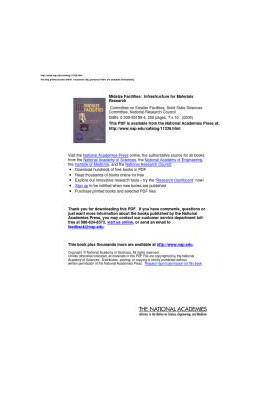 Midsize Facilities : The Infrastructure for Materials Research