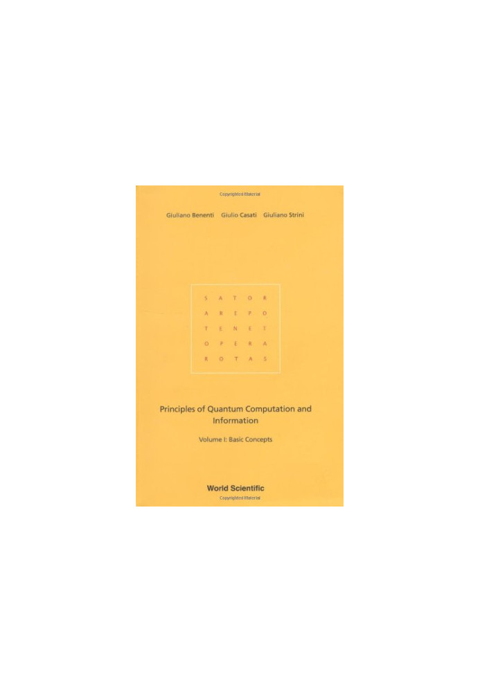 Principles of quantum computation and information. Vol. 1: Basic concepts
