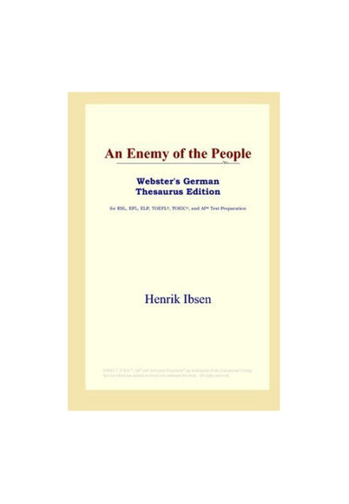 An Enemy of the People (Webster's German Thesaurus Edition)