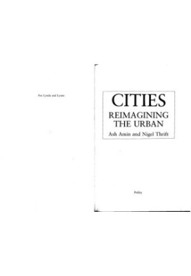 Cities: Reimaging the Urban: Reimagining the Urban