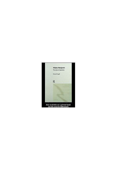 Walter Benjamin : the colour of experience
