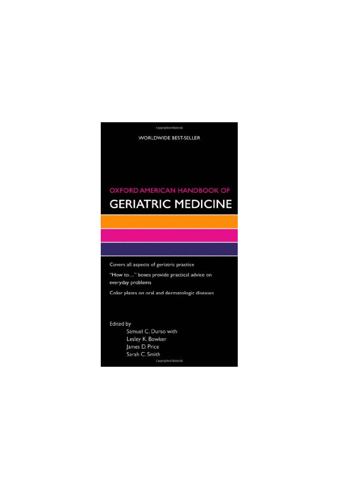 Oxford American handbook of geriatric medicine
