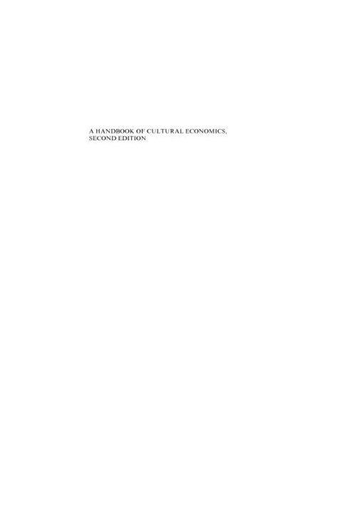 A handbook of cultural economics