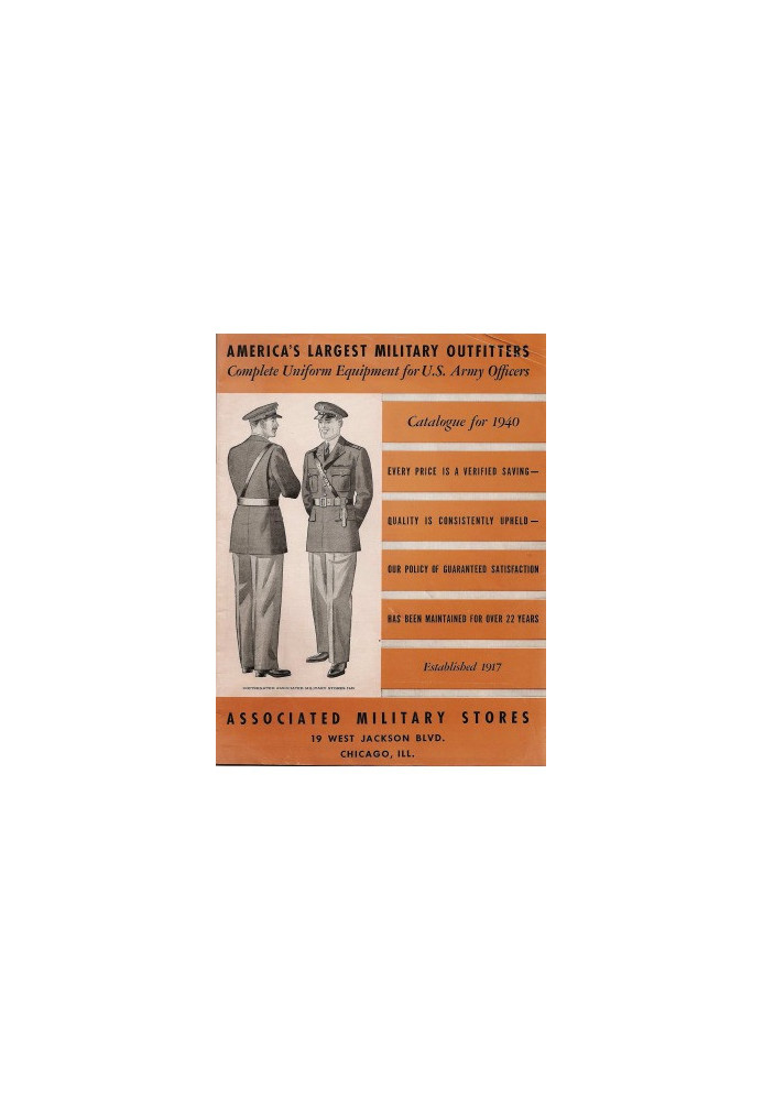 Complete Uniform Equipment for U.S. Army Officers [Catalog]