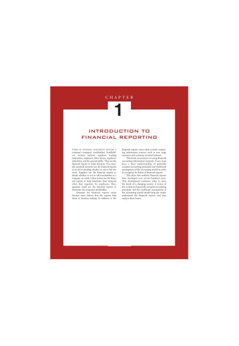 Introduction to Financial Reporting